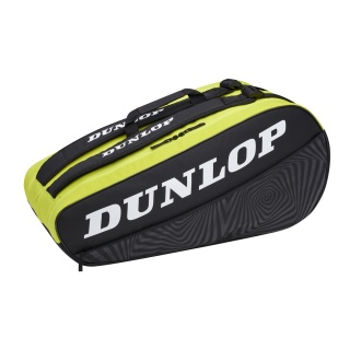 Dunlop Tennis-Racketbag (Schlägertasche, 2 Hauptfächer) SX Club schwarz/gelb 10er
